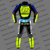 Valentino Rossi Yamaha 46 Motorcycle Leather Riding Suit Back